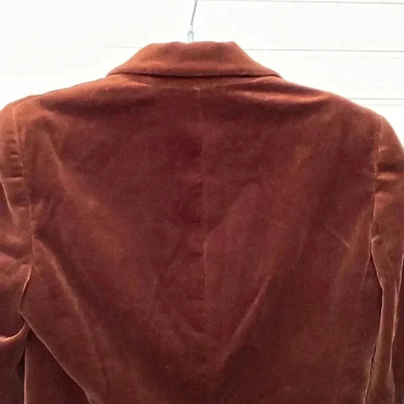 Theory Size 2 Tan Velour Fabric Button Down Clousure Taylor Fit Stylish Blazer - Picture 5 of 9